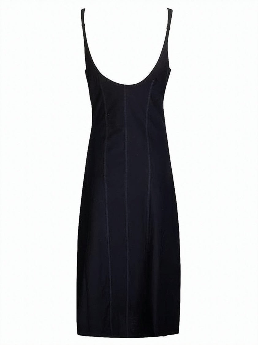 Our Legacy Sleeveless Fitted Black Midi Dress