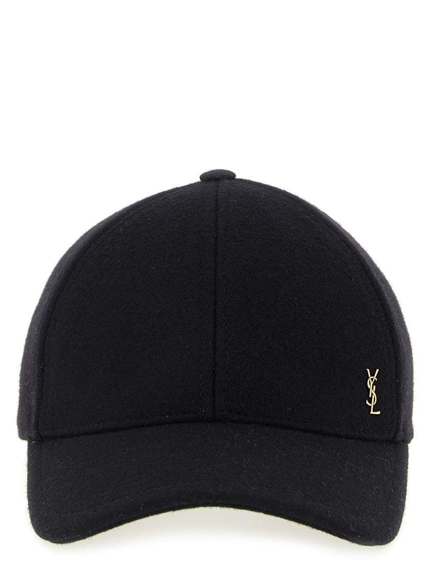 Saint Laurent Structured Black Wool Hat