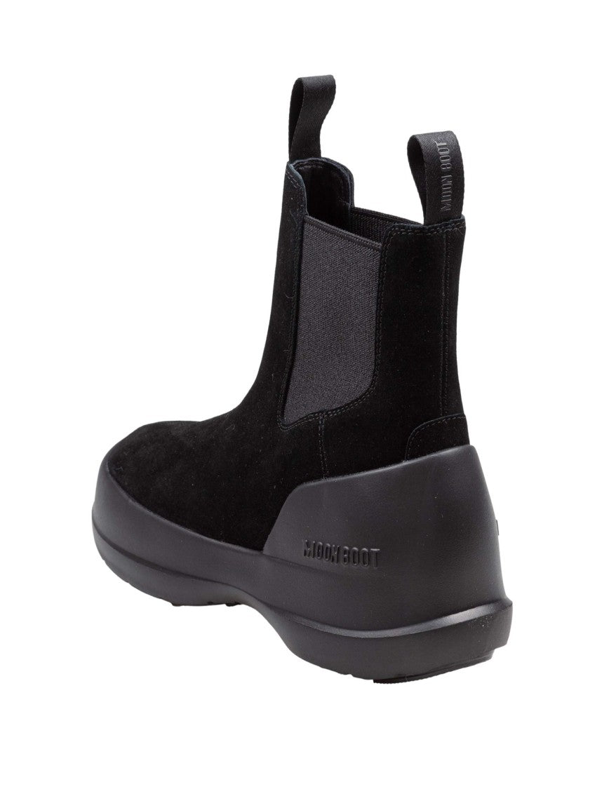 Moon Boot Moon Luna Chelsea Suede Boot, Black