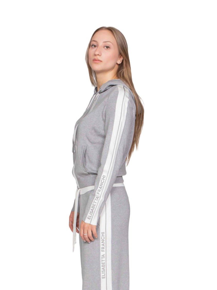 Elisabetta Franchi Zip-Up Hoodie And Wide-Leg Track Pants Set