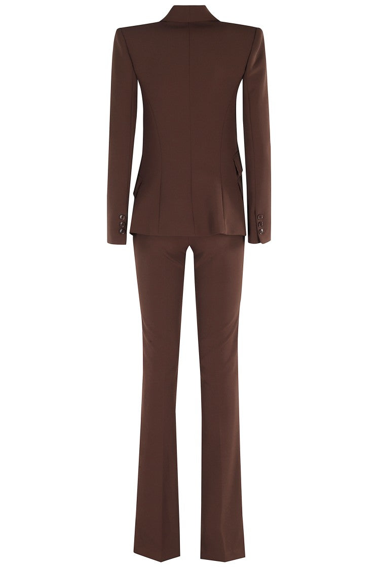 Elisabetta Franchi Single-Breasted Blazer And Flared Trouser Set