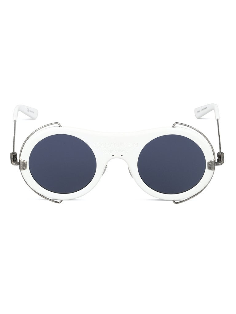 Calvin Klein Bold Oversized Round Sunglasses With Metal And Acetate Frame