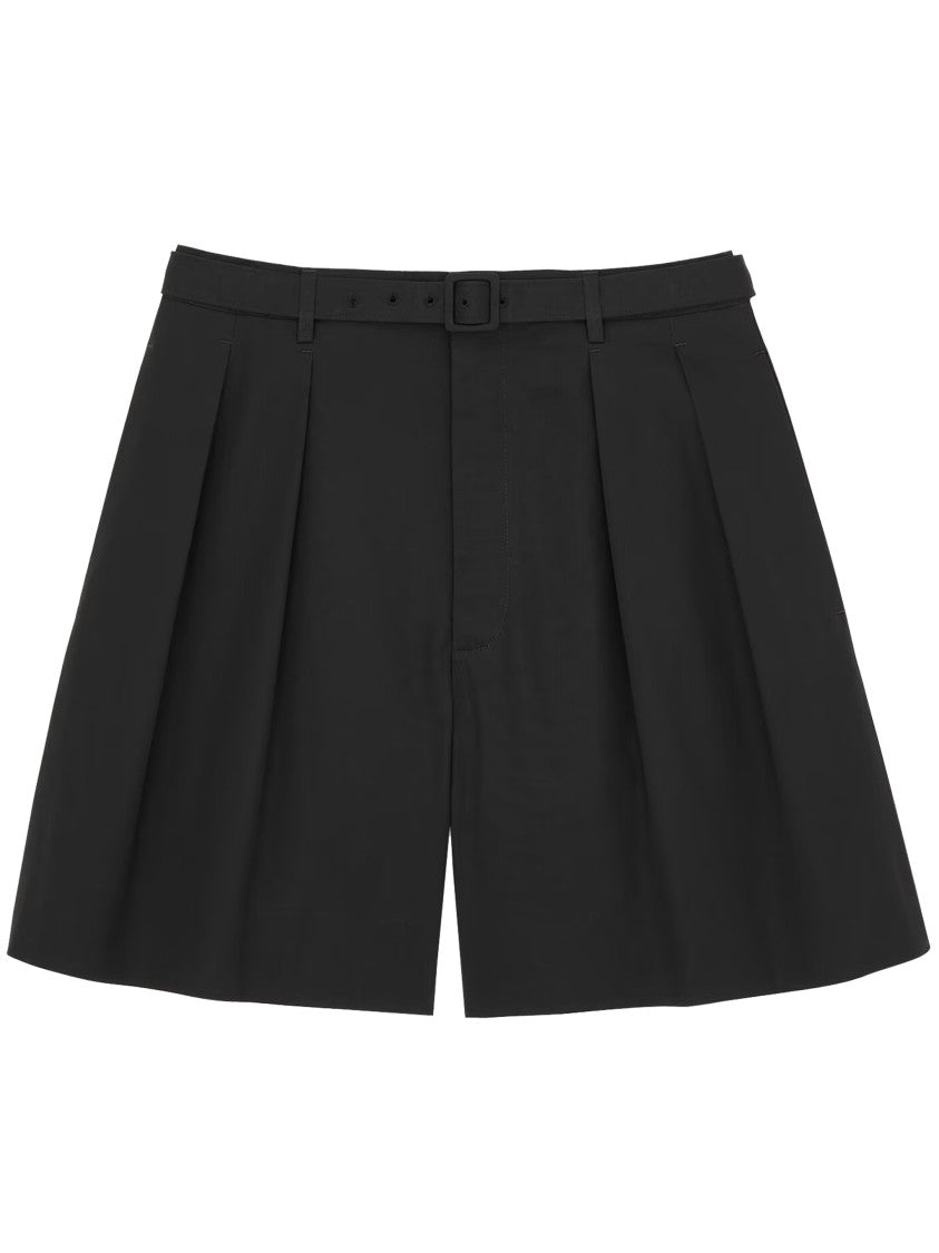 Saint Laurent Black Short Con Cintura Shorts