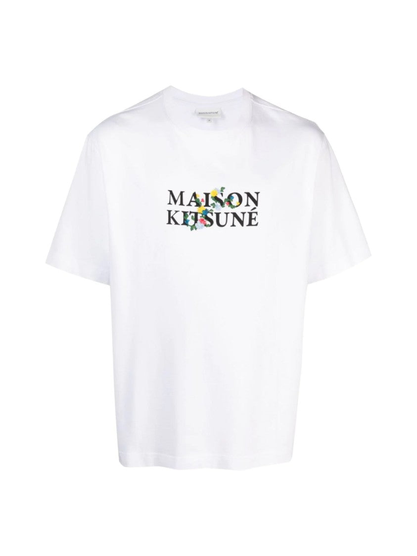 Maison Kitsuné Floral Print Logo T-Shirt
