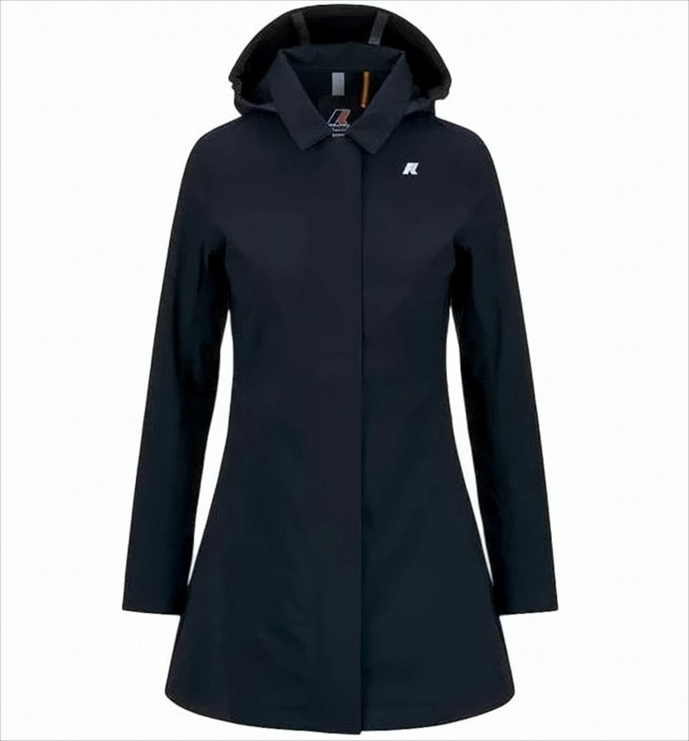K-Way Fitted Waterproof Parka With Structured Collar