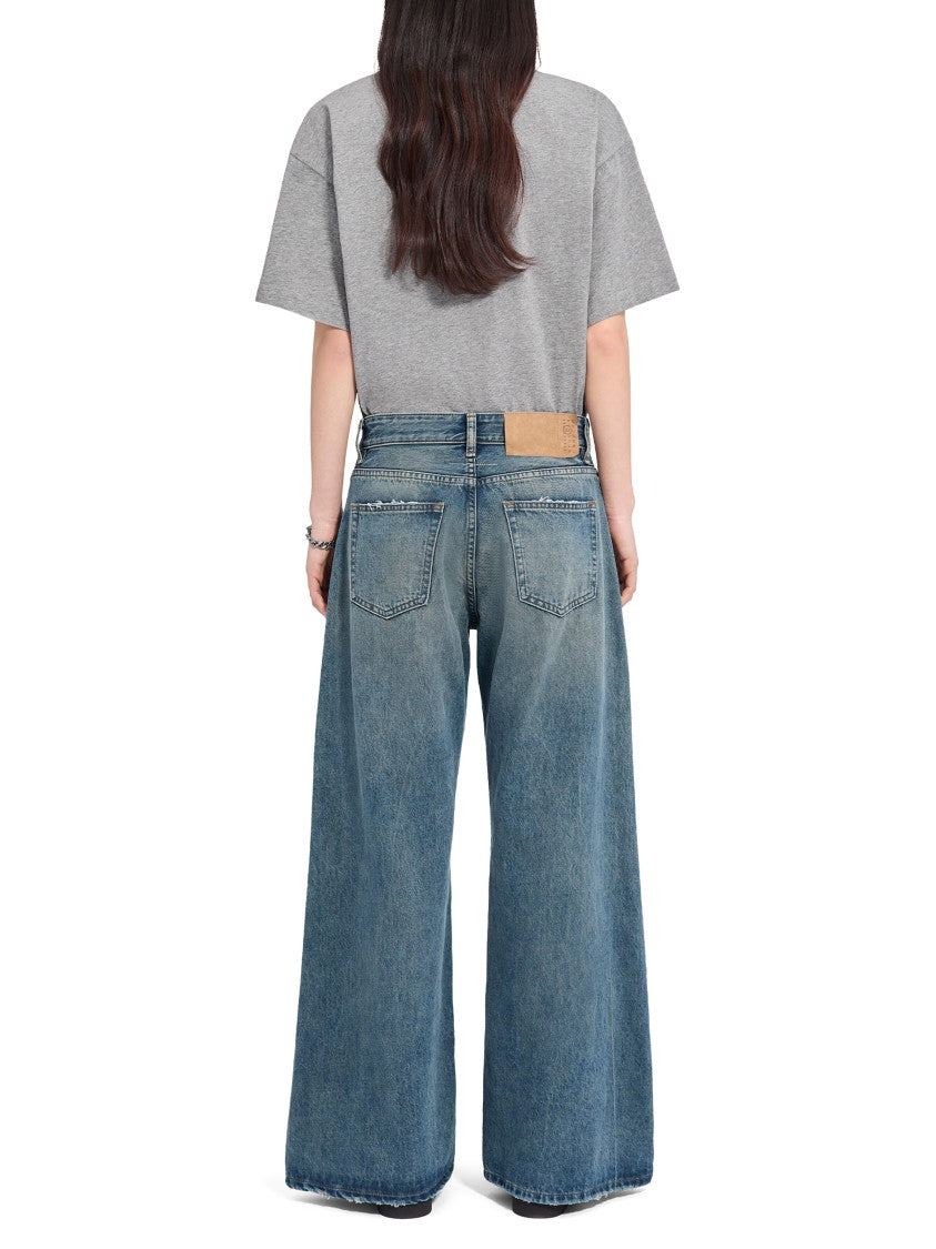 Mm6 By Maison Margiela Vintage-Inspired Wide-Leg Trousers With Five-Pocket Design