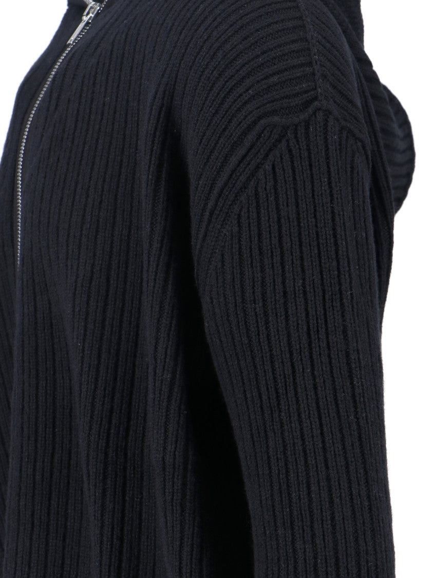 Rick Owens Zip-Up Sweater – Black