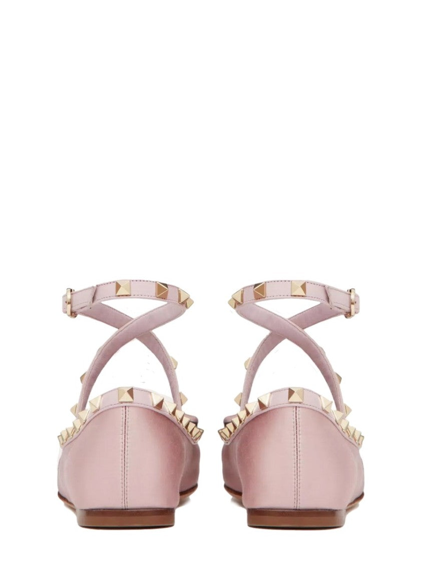 Valentino Garavani Satin "Rockstud" Ballerina