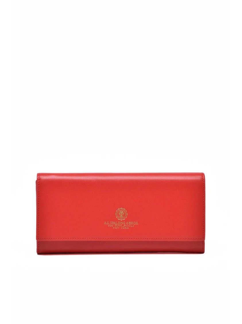 A. G. Spalding & Bros. Red Compact Zip Polyester Wallet