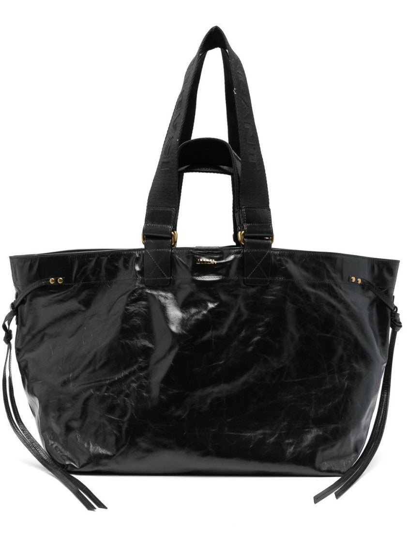 Isabel Marant Black Leather Tote Bag