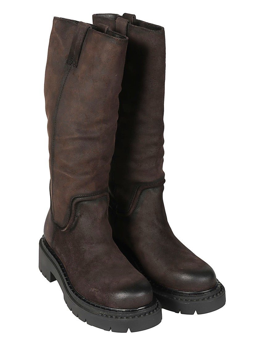Ash Detroit Mid-Calf Distressed Calfskin Boots
