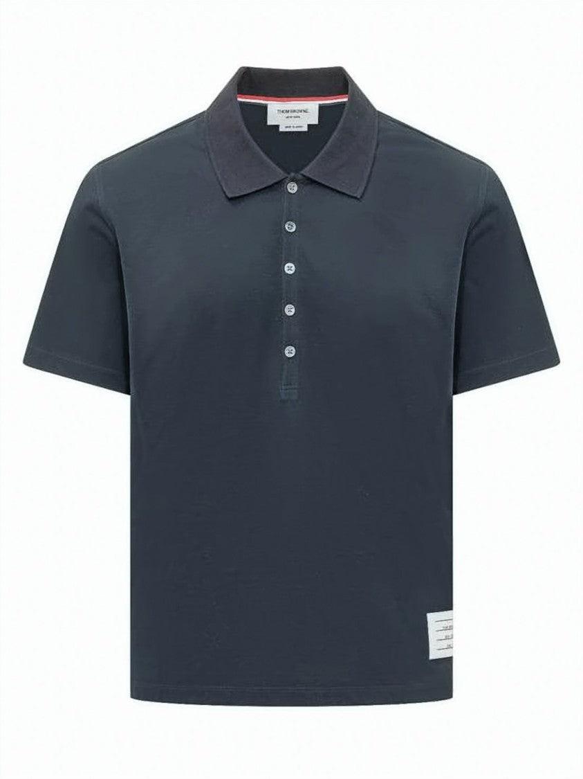 Thom Browne Relaxed-Fit Short-Sleeve Polo Shirt
