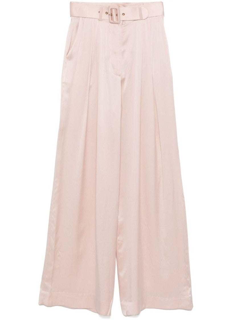 Zimmermann Silk Palazzo Trousers With High Waist
