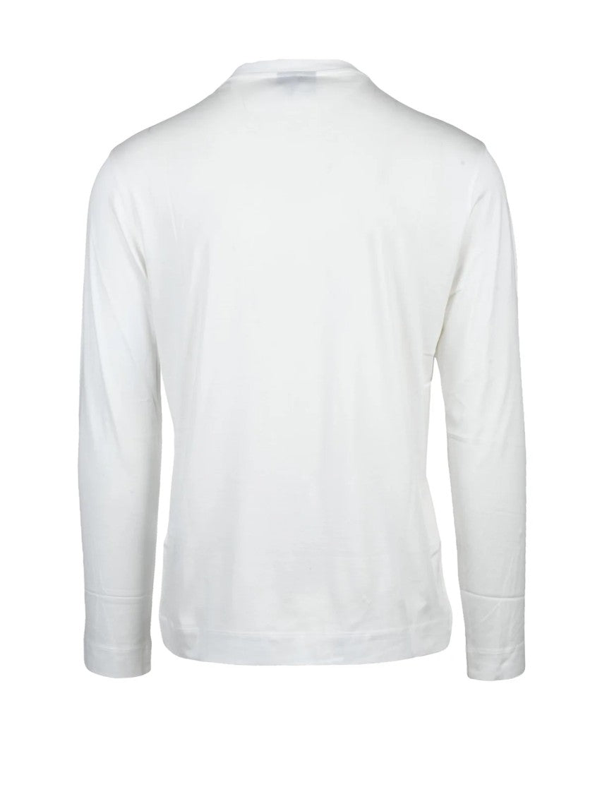 Emporio Armani Lyocell Cotton Blend T-Shirt With Crew Neck Design