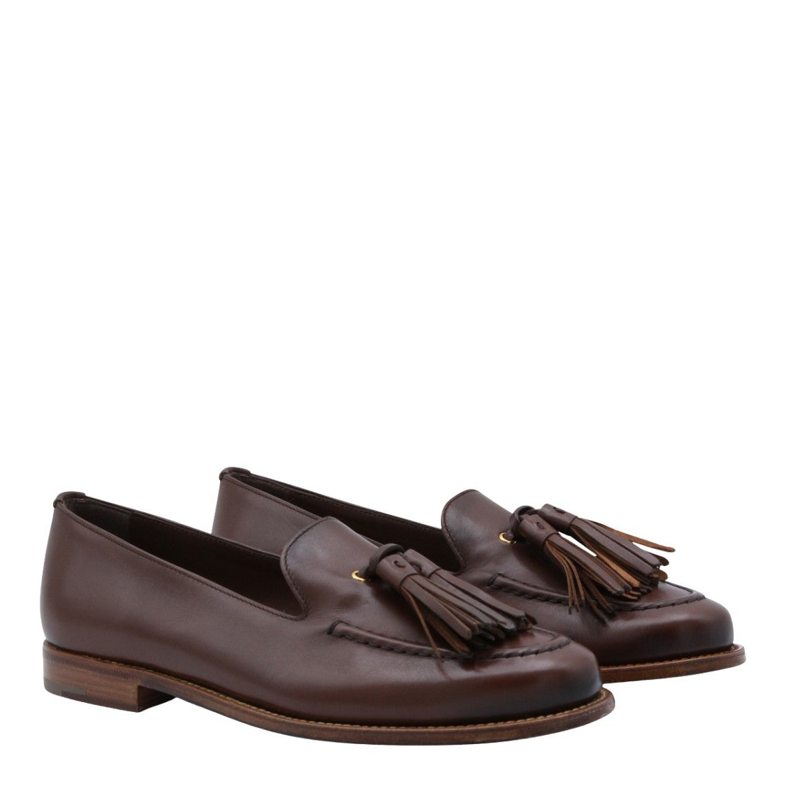 Church's Smooth Leather Flat Shoes With Decorative Tassels
