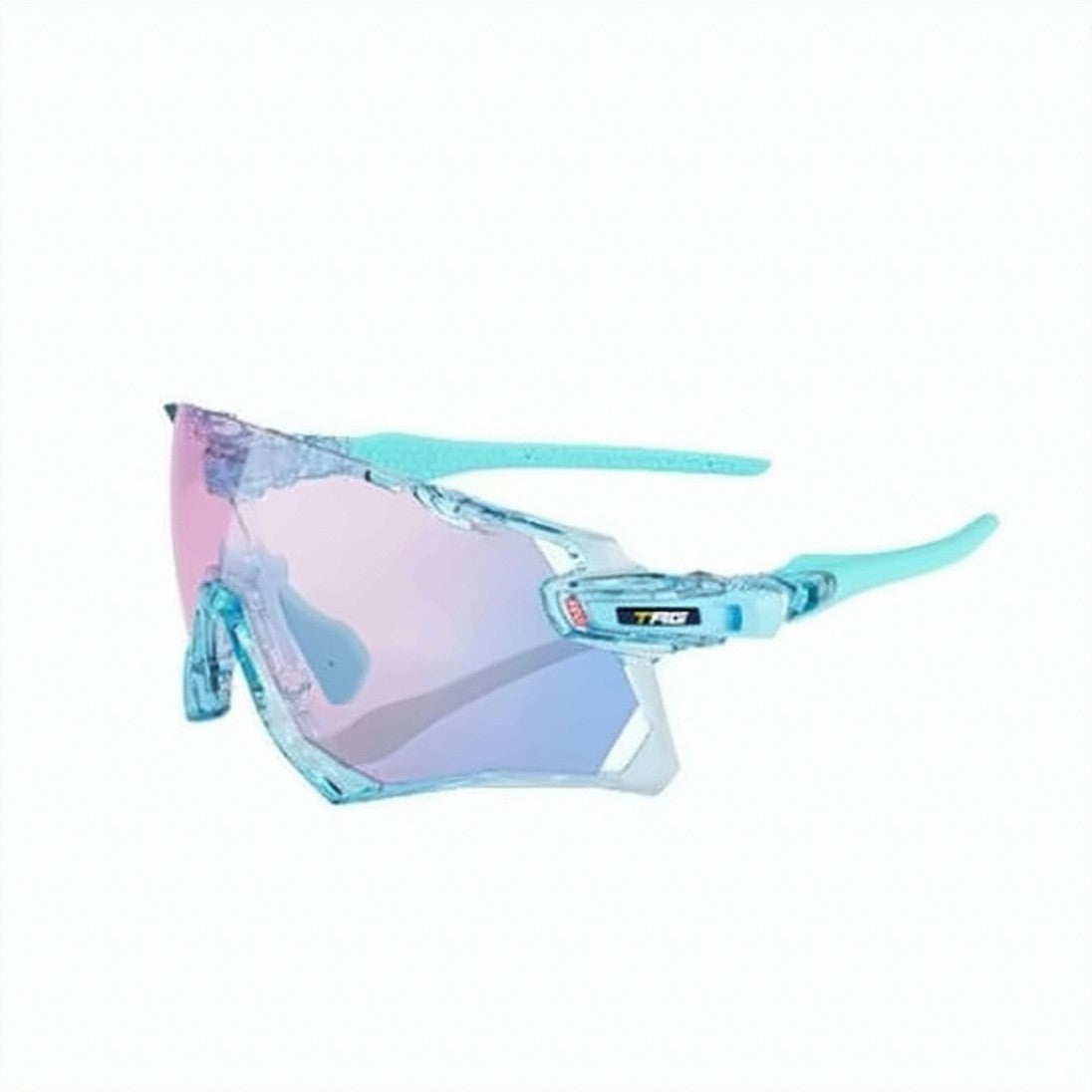Tag Futuristic Wraparound Tag Sunglasses With Reflective Lens