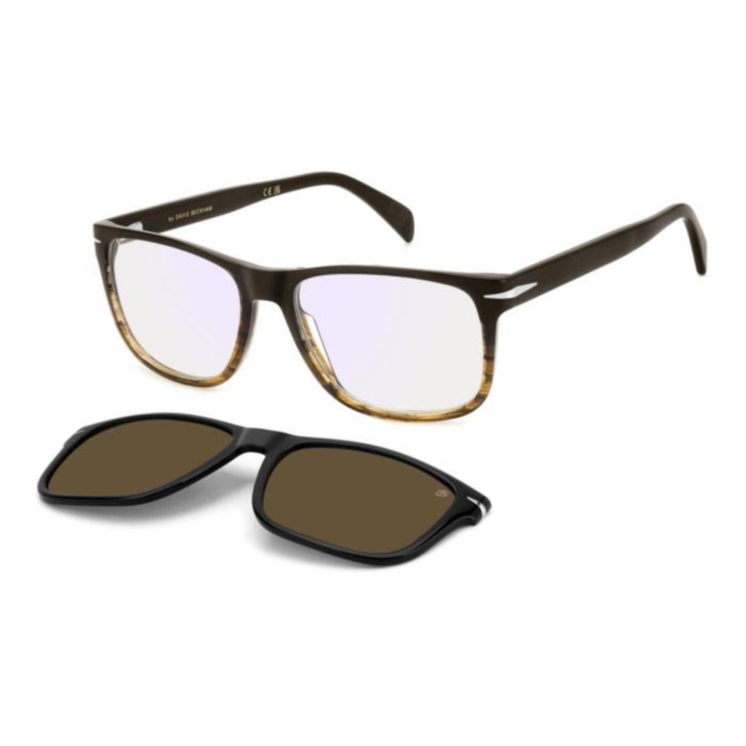 David Beckham Db1188/C Rectangular Acetate Clip-On Eyeglasses