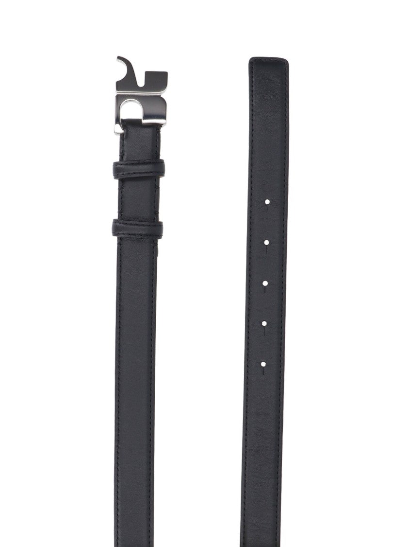 Courrèges Logo Belt – Black
