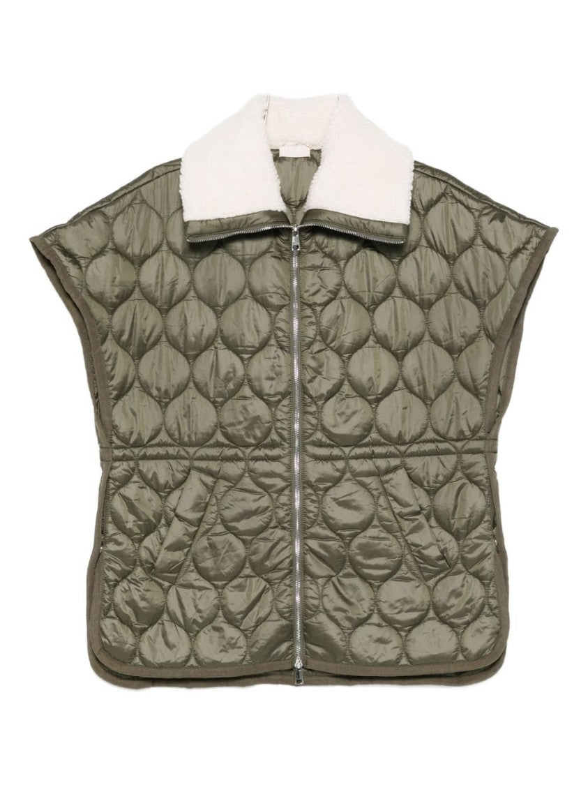 Liu Jo Quilted Green Knitwear Jacket