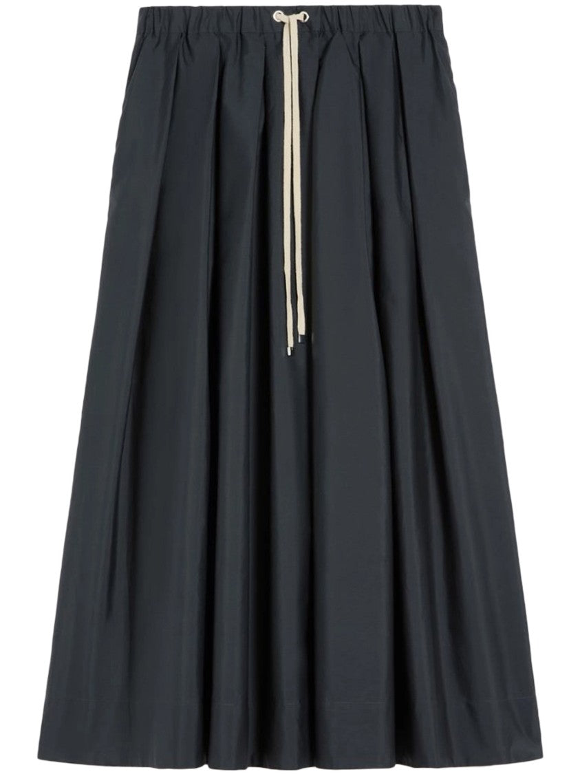 Max Mara Voluminous Midi Skirt With Deep Pleats