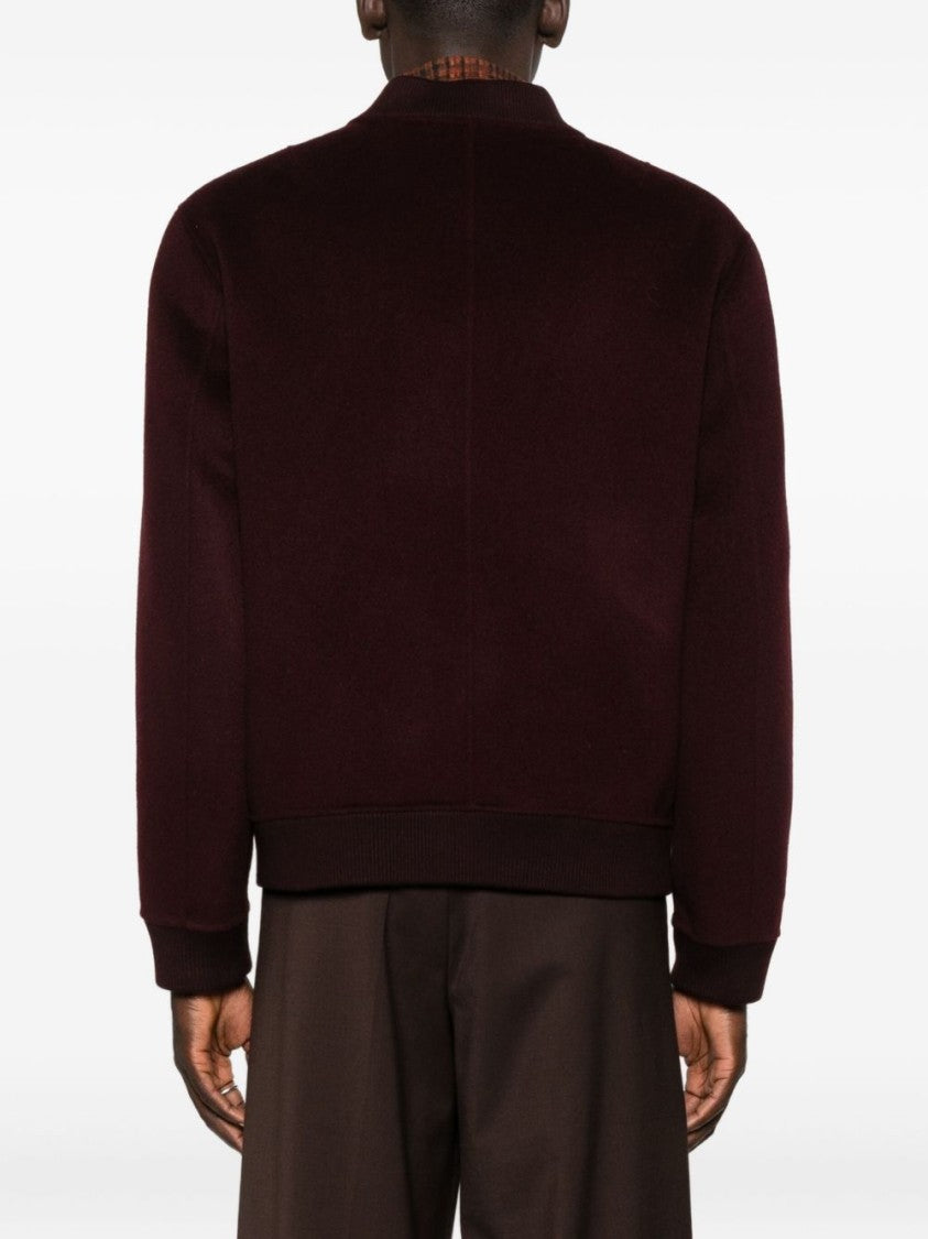 Amaranto Amaranto Purple Jacket With Ribbed Cuffs