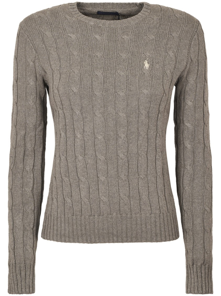 Polo Ralph Lauren Classic Cable Knit Pullover Sweater With Ribbed Details