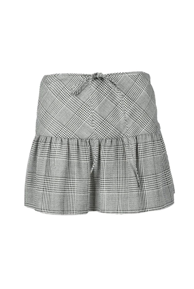Alessandra Rich Mini Skirt - Black/White