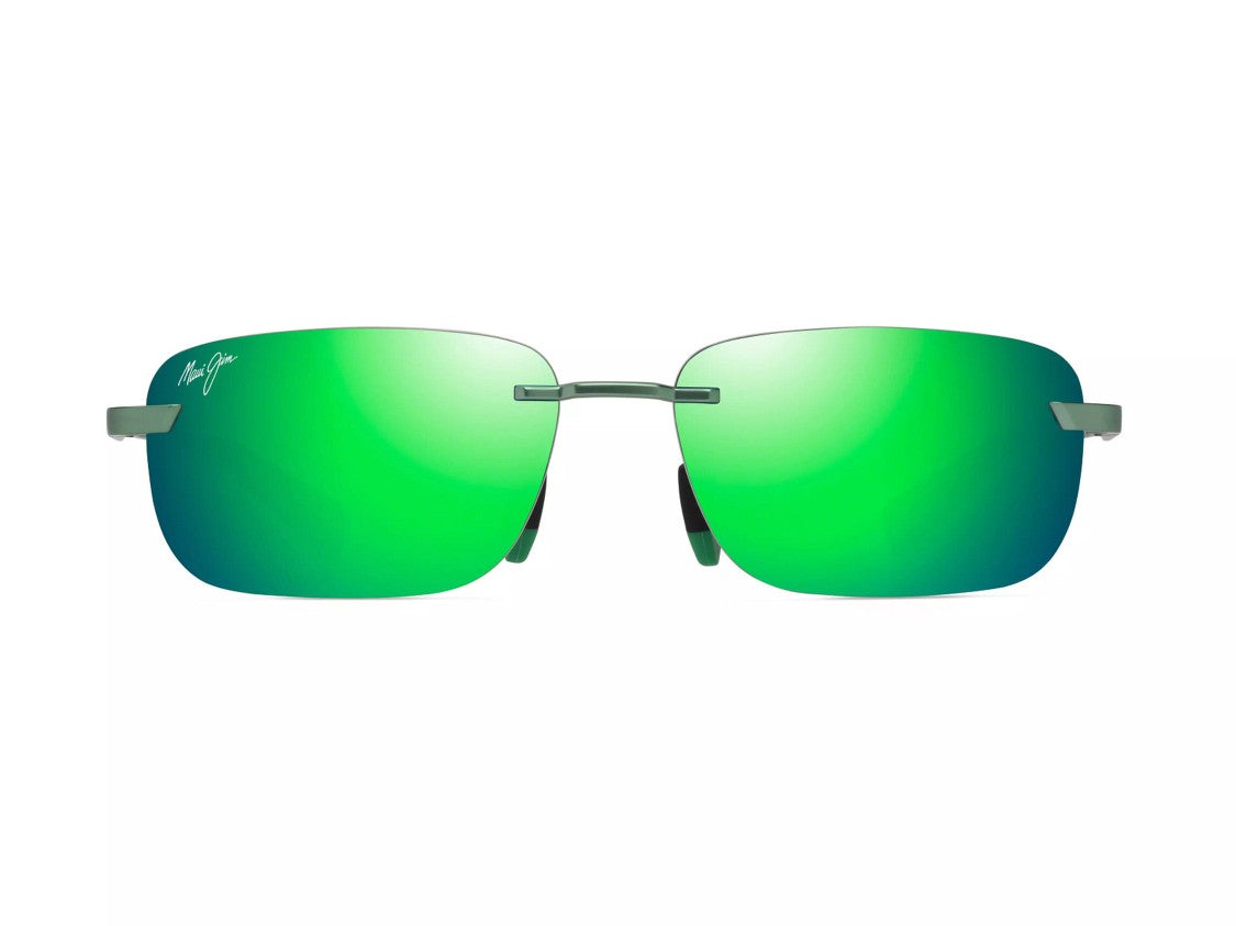 Maui Jim Lanakila Sporty Rectangular Mirrored Sunglasses