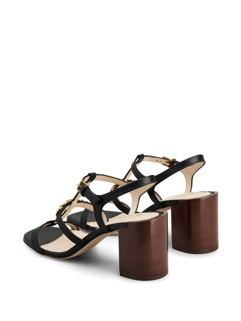 Tod's Elegant Black Leather Sandals