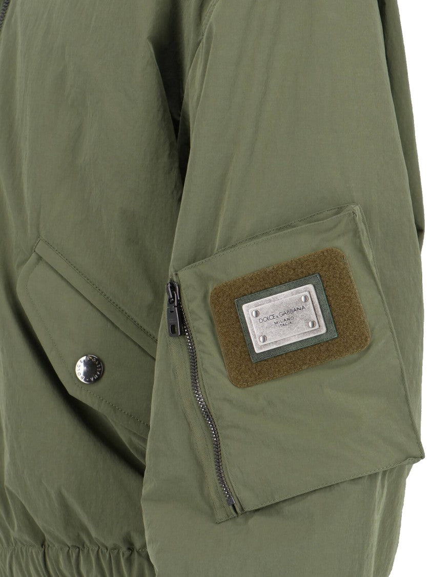 Dolce & Gabbana Logo Bomber Jacket – Green