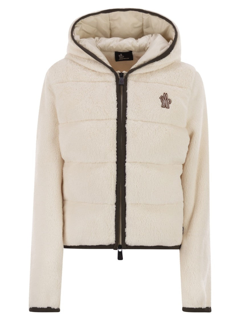 Moncler Grenoble Padded Hoodie With Zip In Polartec