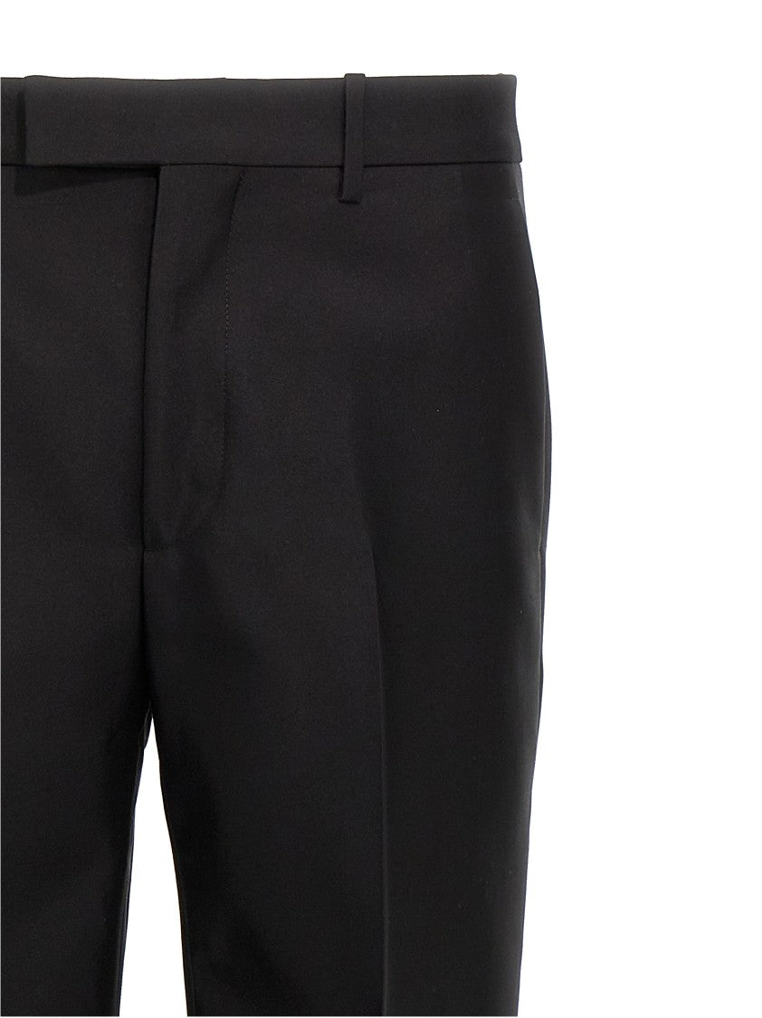 Burberry Tailored Trousers With Ironed Crease And Logo Detail