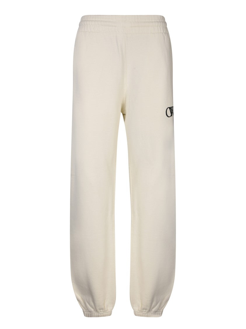 Off-White Beige Casual Cotton Trousers