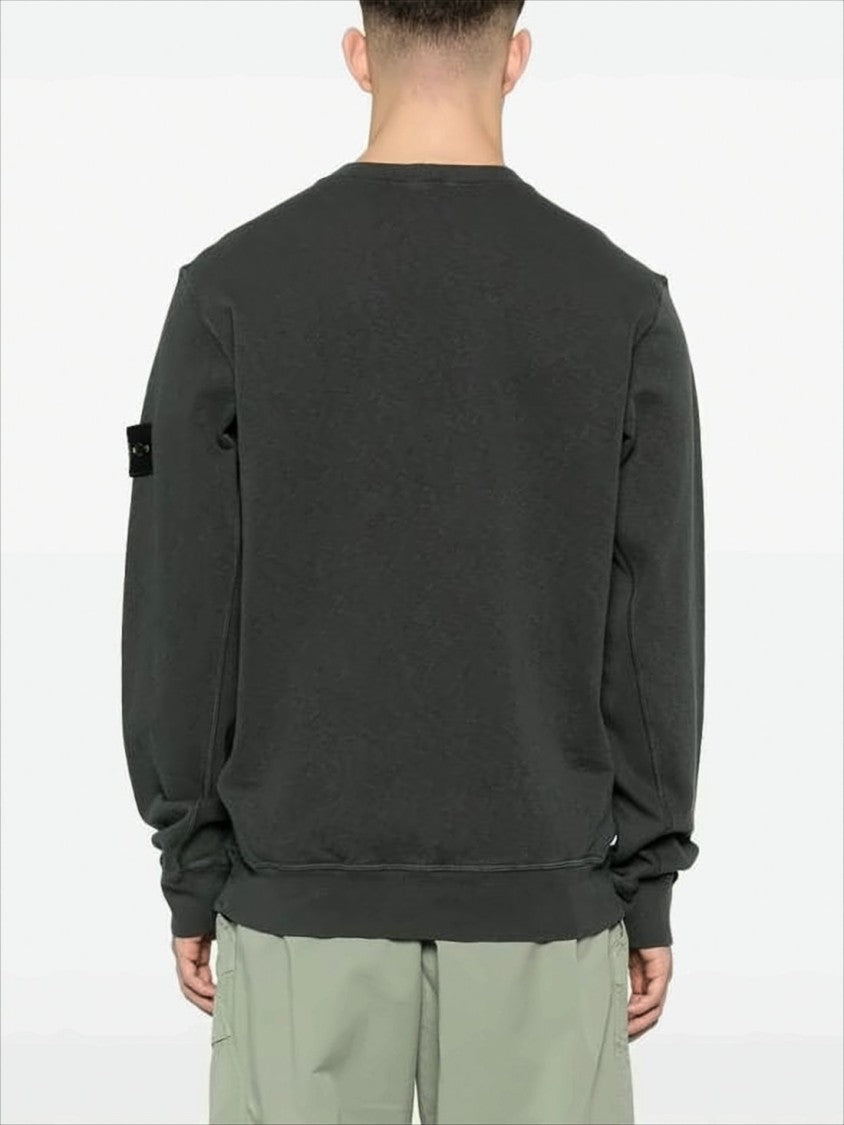Stone Island Long-Sleeve Cotton Sweatshirt With Compass Logo Detail