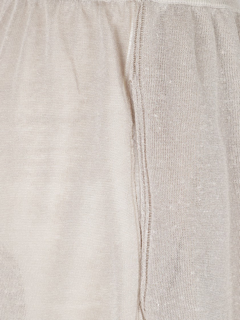 Alaïa Wide-Leg Silk And Linen Knit Trousers