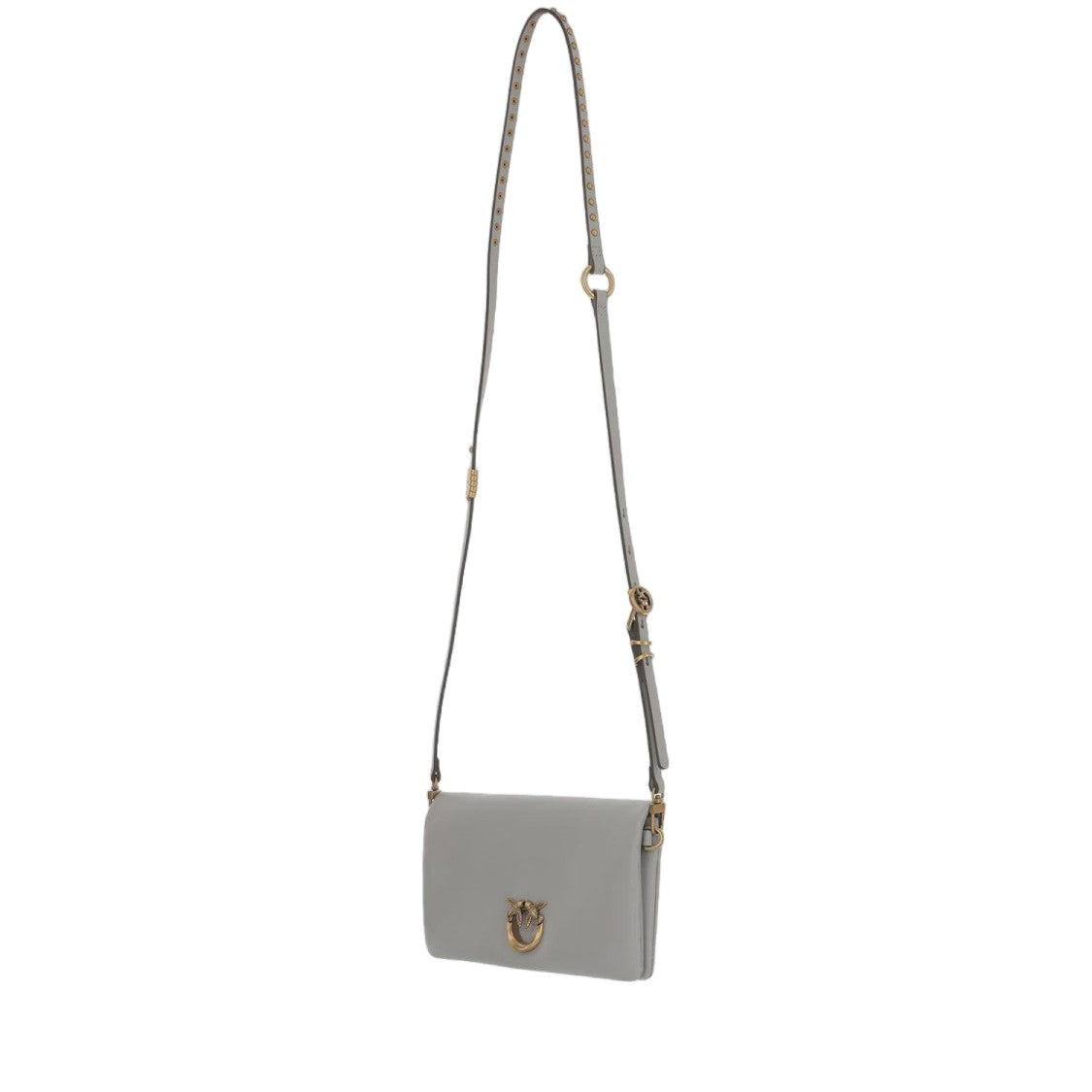 Pinko Rectangular Leather Shoulder Bag With Logo