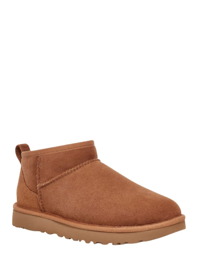 Ugg Brown Plush Shearling Lining Soft Suede Ankle Boots
