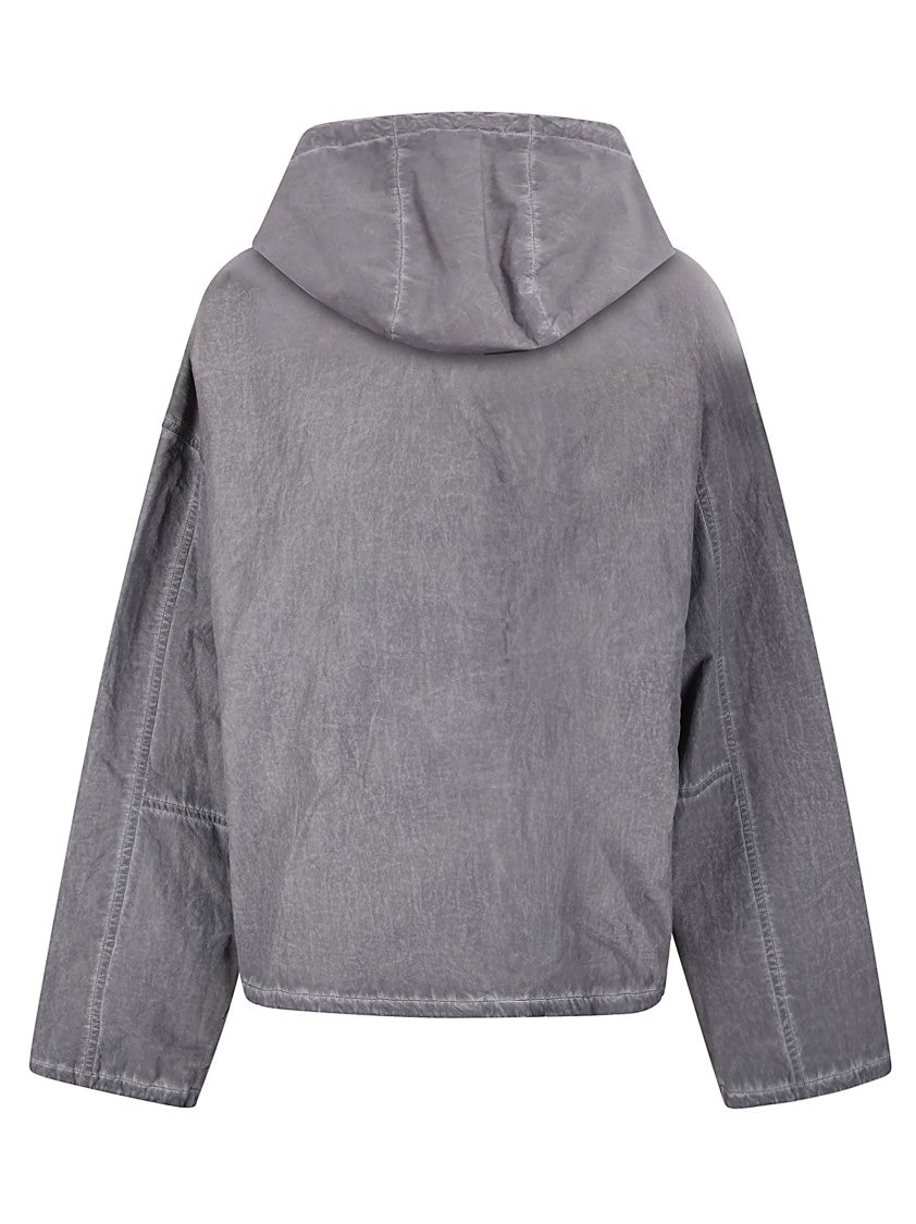 Diesel Short Technical Fabric Jacket With Closure