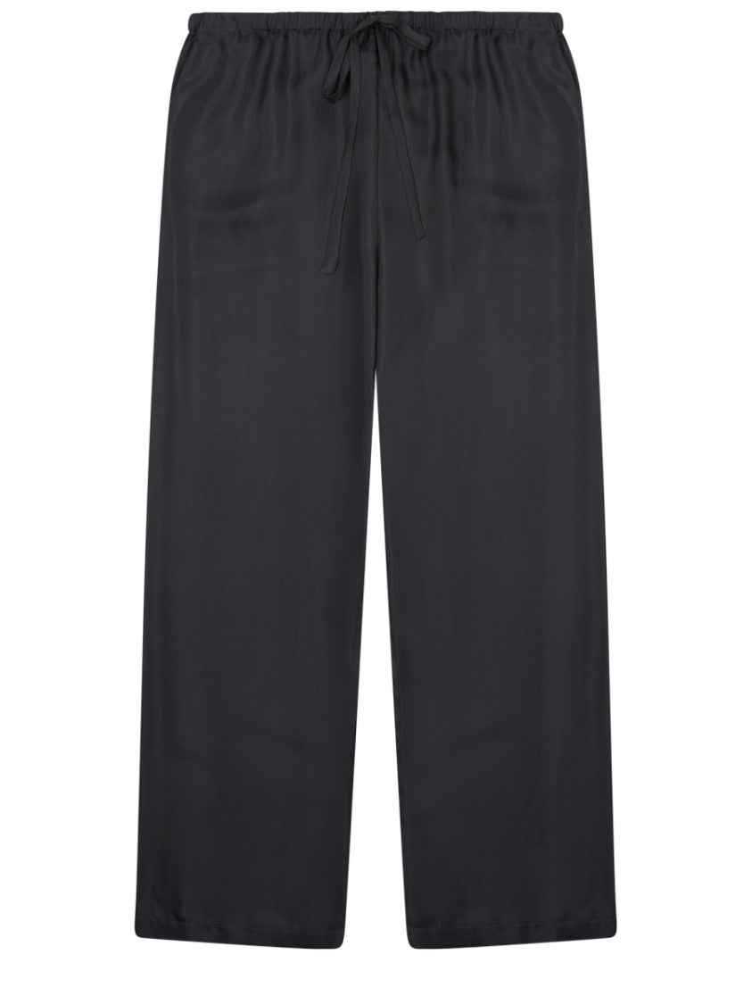 Alysi Wide-Leg Drawstring Silk Pants