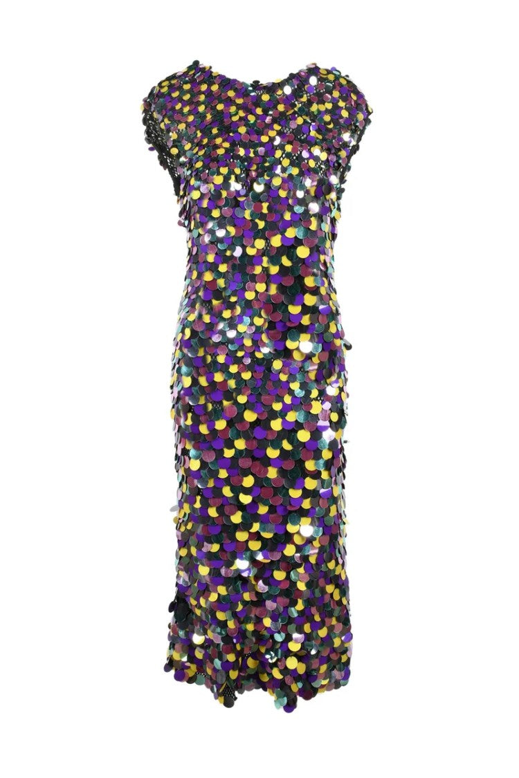 Msgm Linen/Cotton Dress - Multicolor