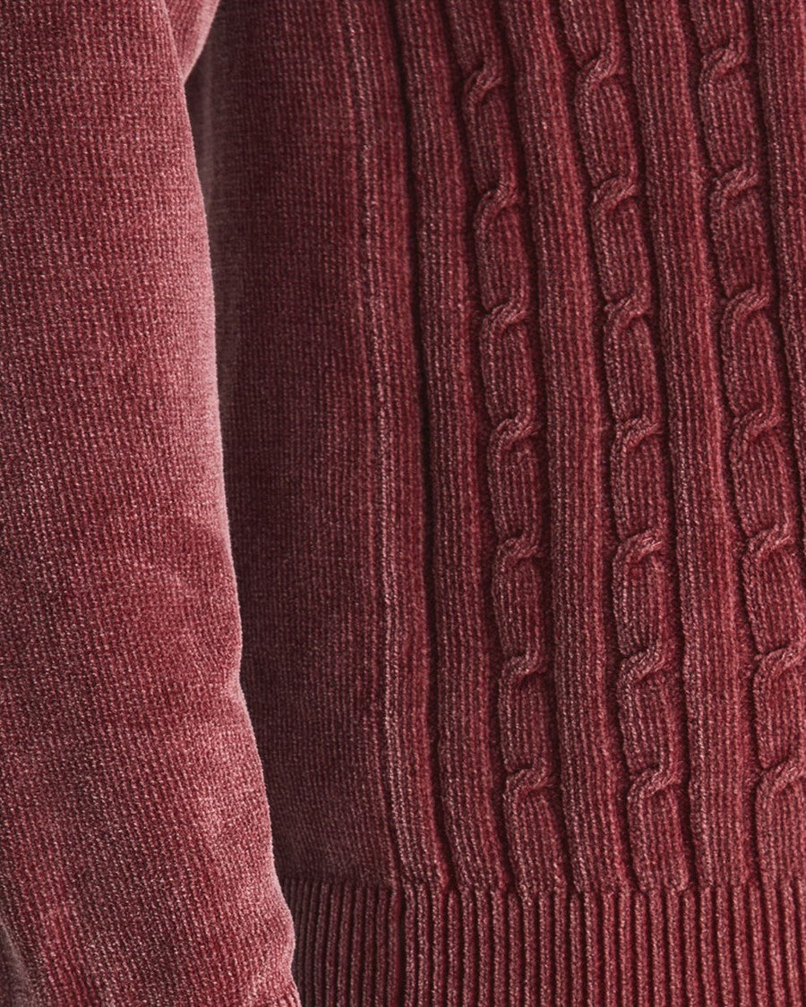 Peuterey Plum Red Cursa Chenille Cotton Sweater