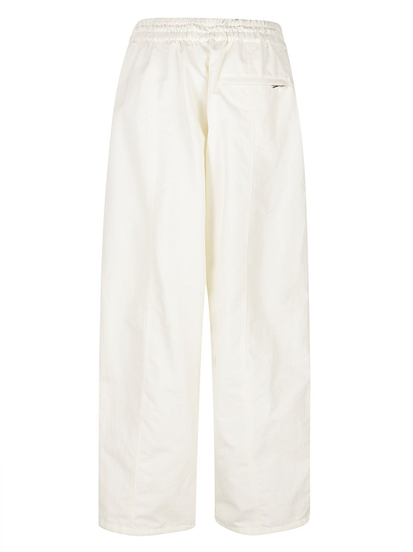 Bottega Veneta Cropped Wide-Leg Trousers With Elastic Waistband And Zippered Pocket