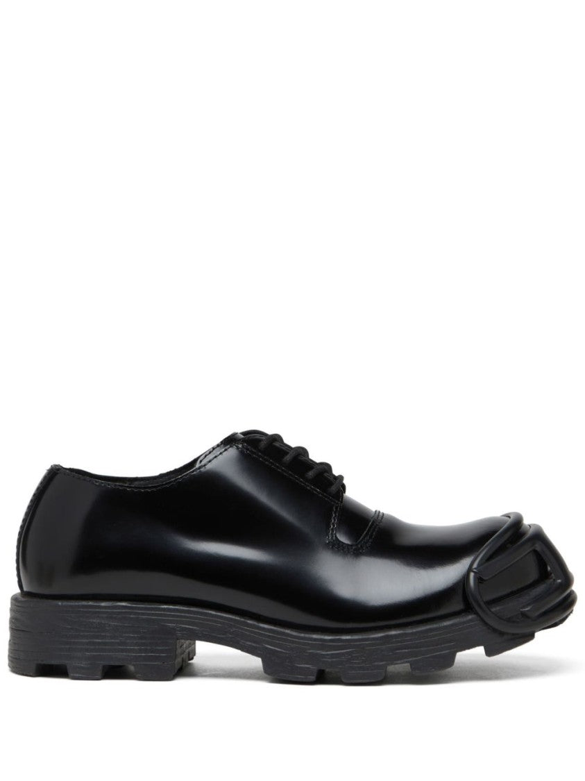 Diesel Lace-Up Black Flat Shoes