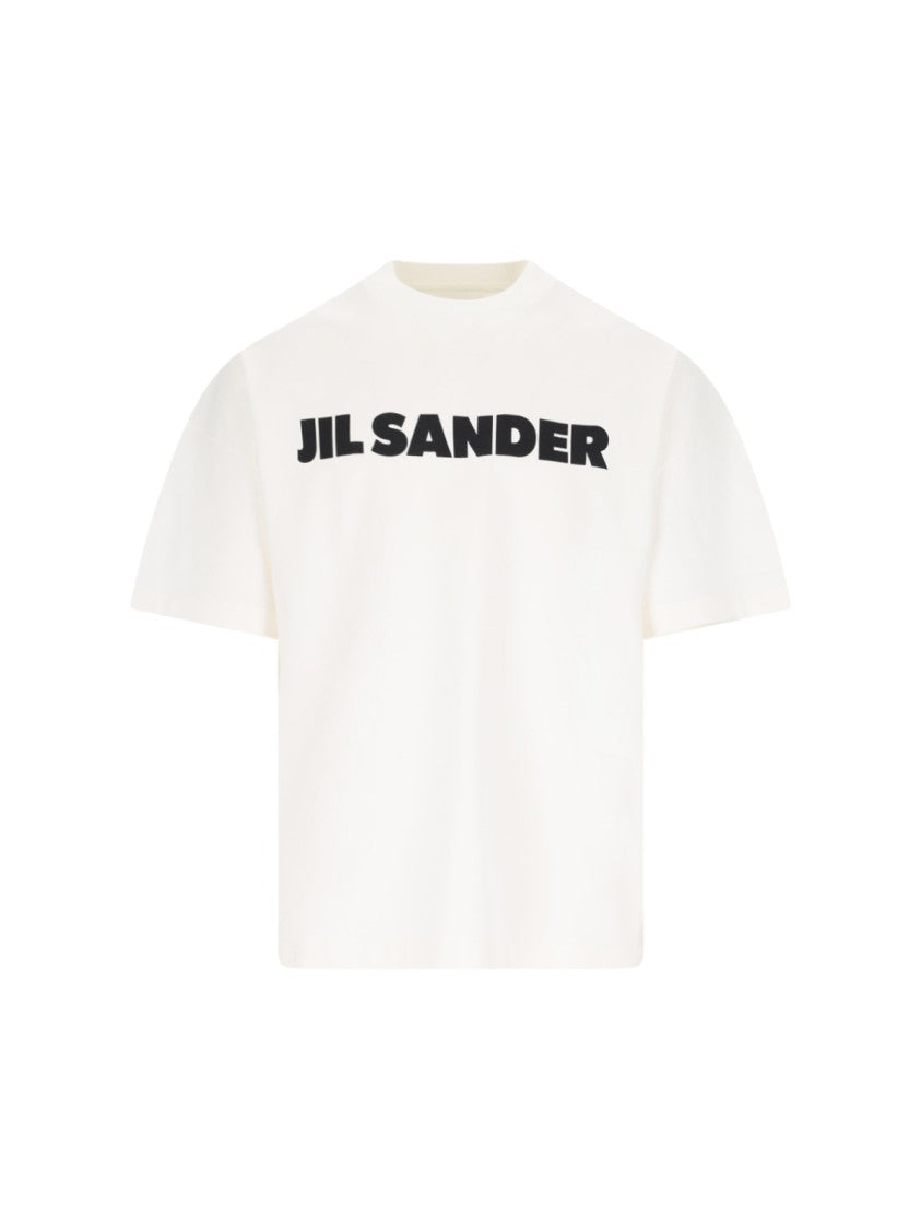 Jil Sander Contrast Detail Cotton Jersey T-Shirt