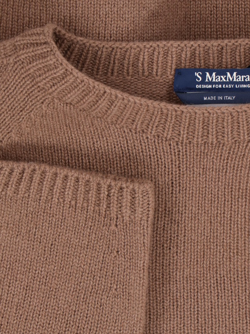Max Mara Cashmere-Wool Blend Sweater With Ribbed Trims