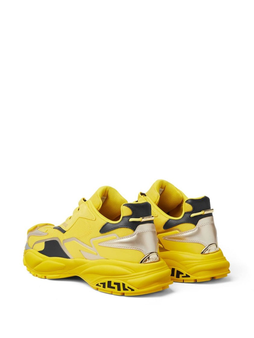 Versace Canary Yellow Sneakers With Drawstring Fastening