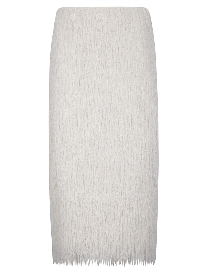 Dries Van Noten Flowing Neutral Skirt With Smooth Texture And Versatile Design