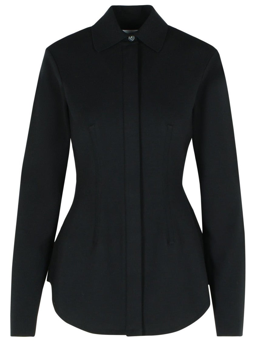 Sportmax Baffo' Black Viscose Knit Shirt