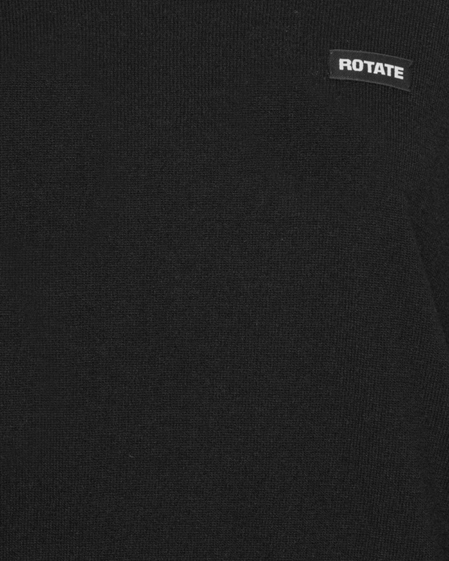 Rotate Black Basic Crew-Neck Sweater