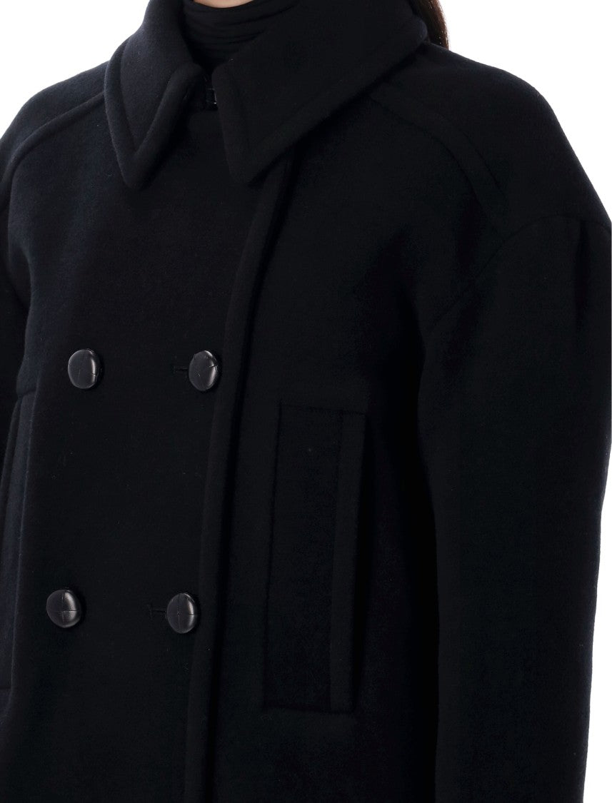 Isabel Marant Fiby Boxy Double Breasted Peacoat